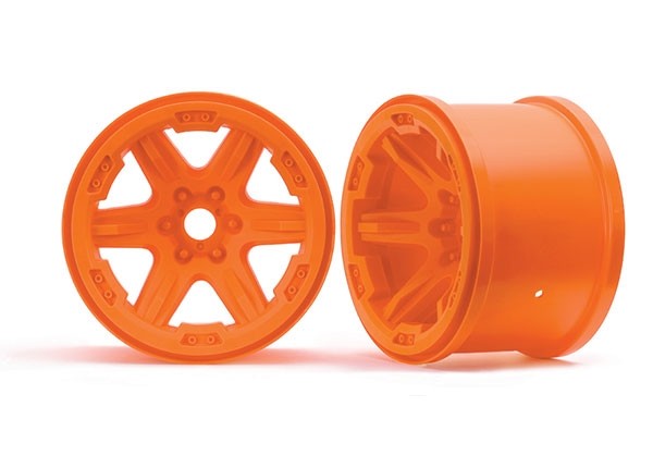 Wheels, 3.8' (orange) (2) (17mm splined)