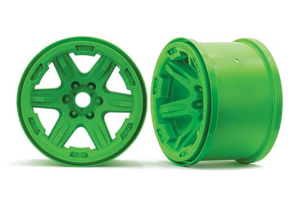 Wheels, 3.8' (green) (2) (17mm splined)