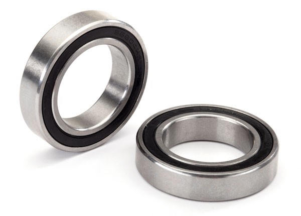 Ball bearing, black rubber sealed, stainless (20x32x7mm) (2)