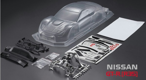 1:10 Bodyshell Nissan Nismo GT-R R35 ( clear+ decals+accessoirs)